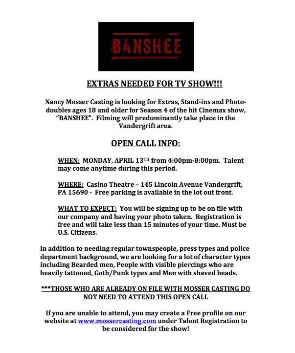 Banshee Casting Call